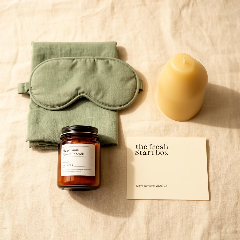 Curated Untied care box with candle, linens, and keepsakes